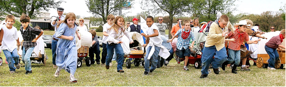 Chisholm Elementary stages 1889 Oklahoma Land Run re-enactment