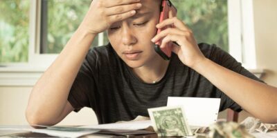 Stressed college student