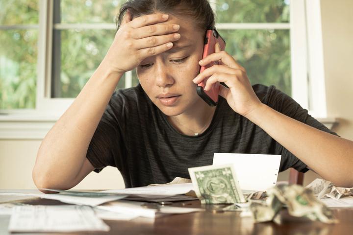 Stressed college student